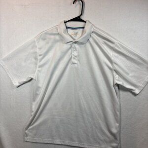 Beverly Hills Polo Club White  Mens Collared Polo Shirt SizeLarge